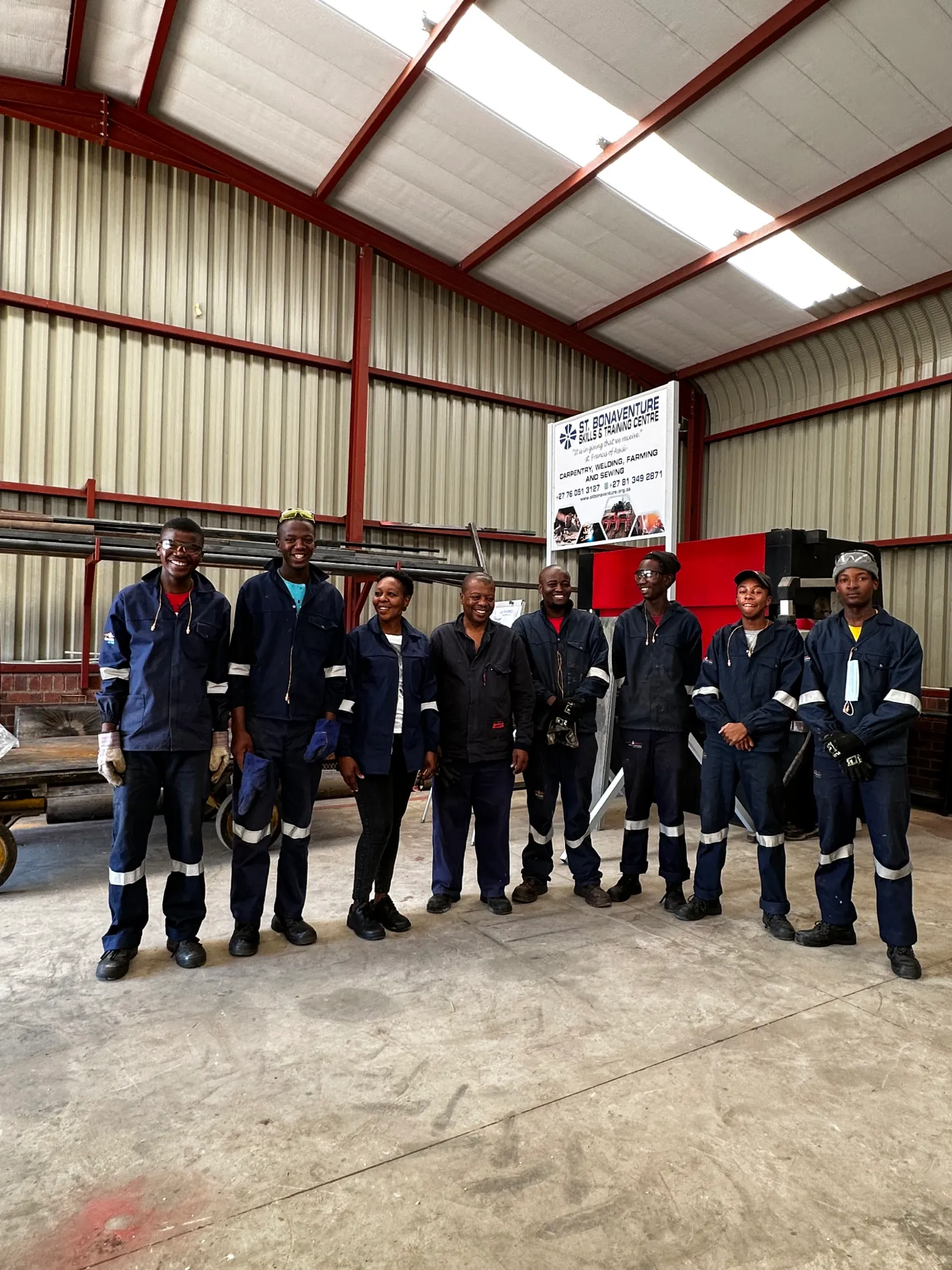 a photo of St Bonaventure team members in our facility