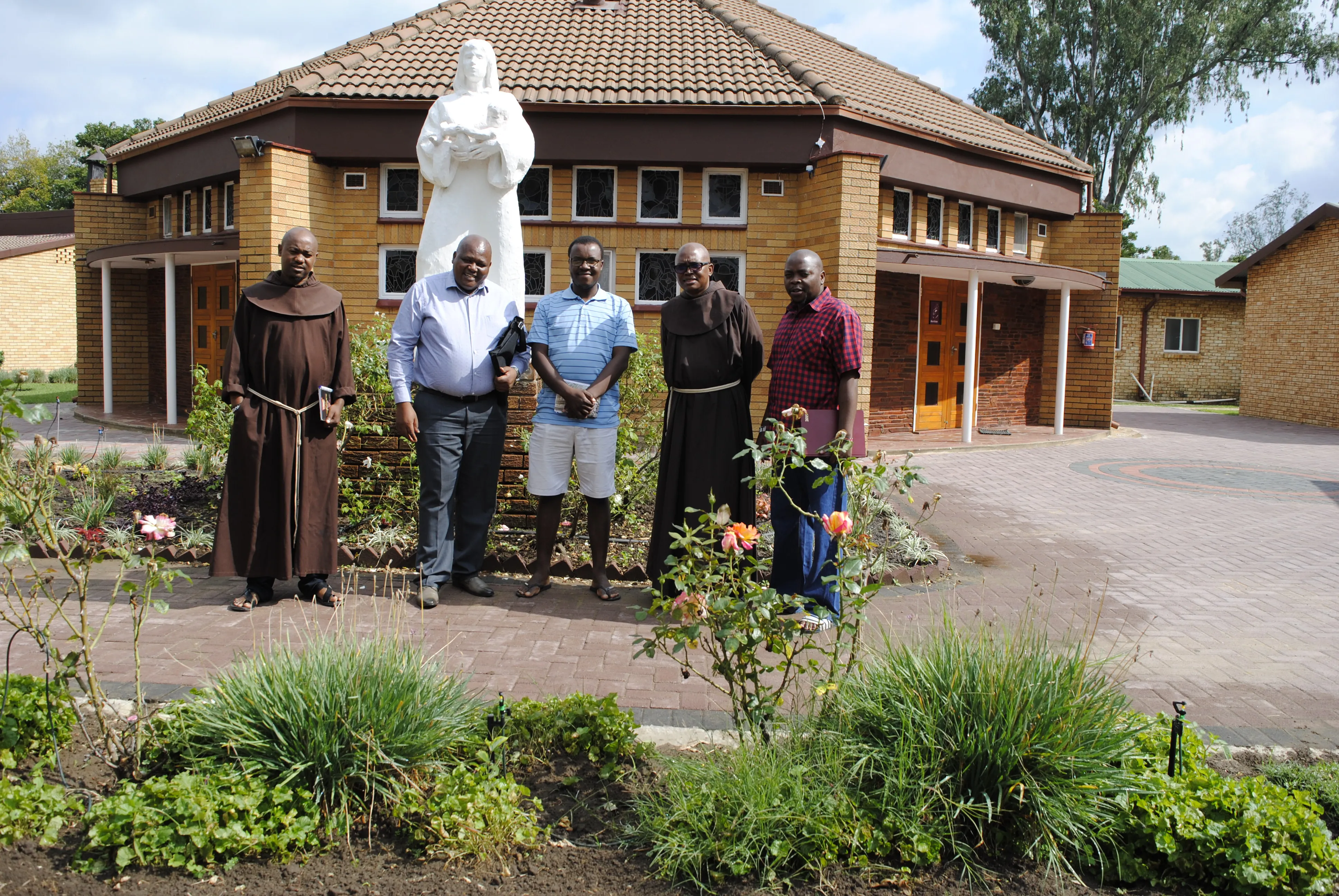 Brothers outside La Verna Catholic Church 